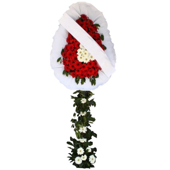 Renkli Gerbera Cenaze Çelengi