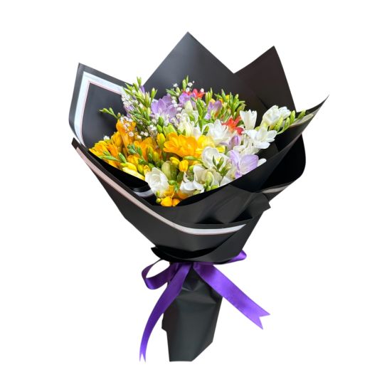 Midi Renkli Frezya Buketi